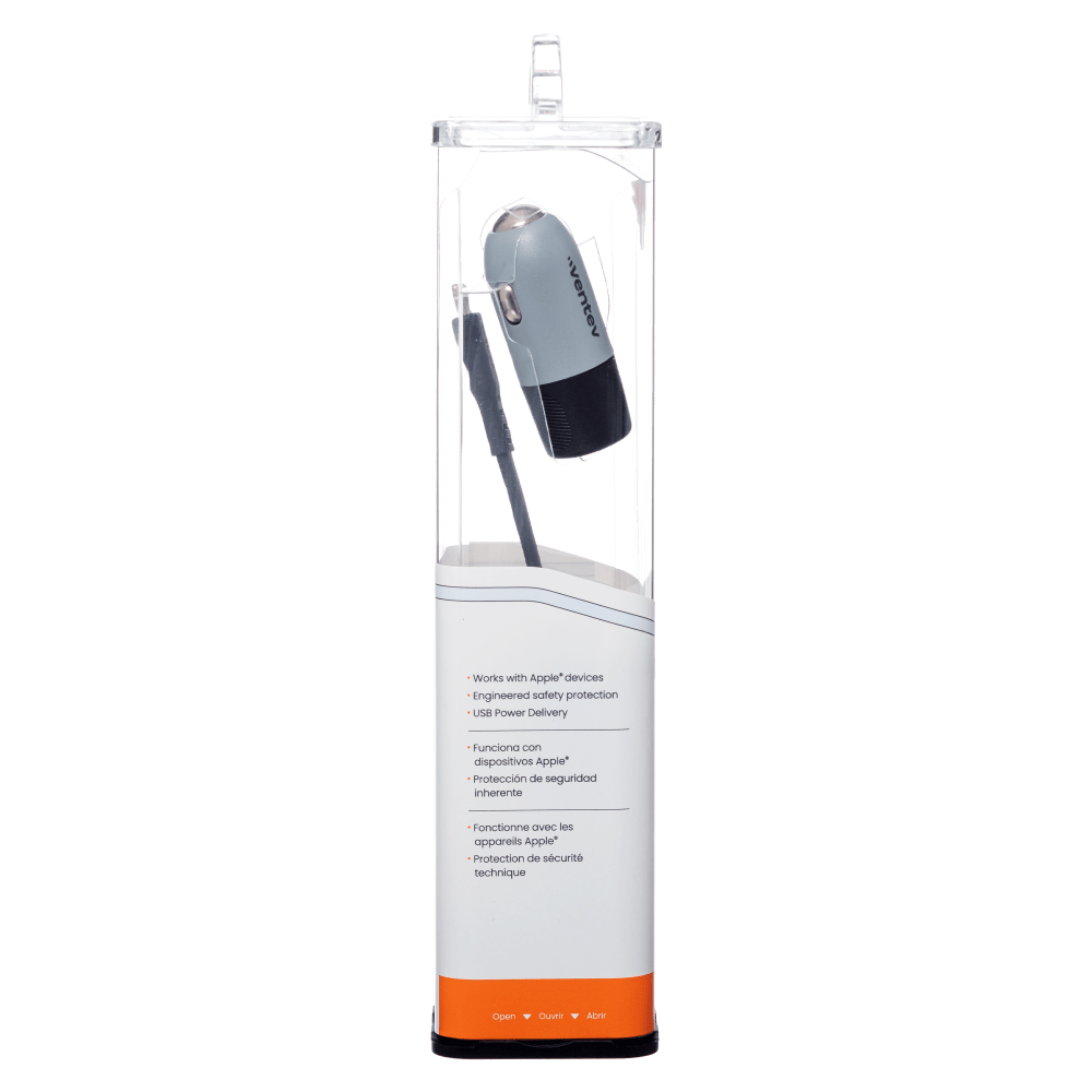 Ventev 20W USB C PD Car Charger and C to Apple Lightning Cable