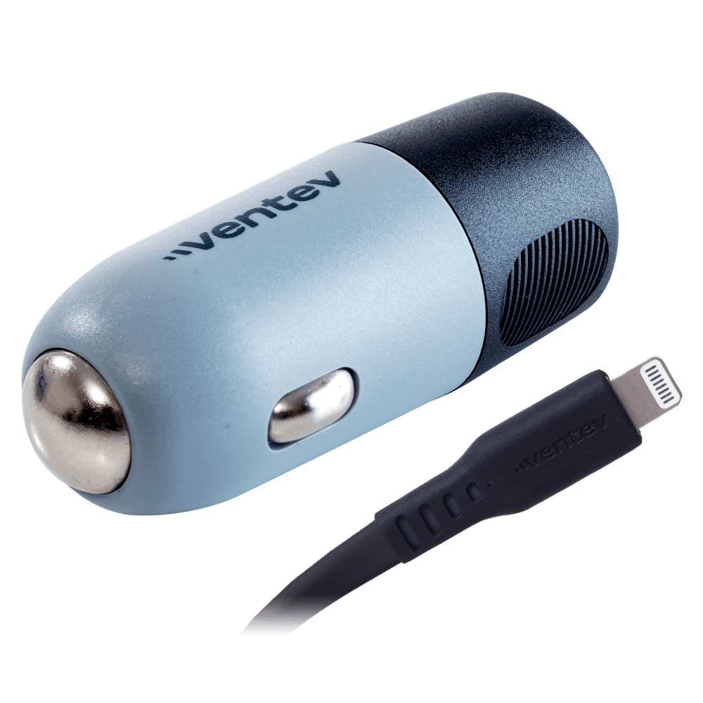 Ventev 20W ULTRAFAST USB C Universal Car Charger and USB C to Apple Lightning Cable