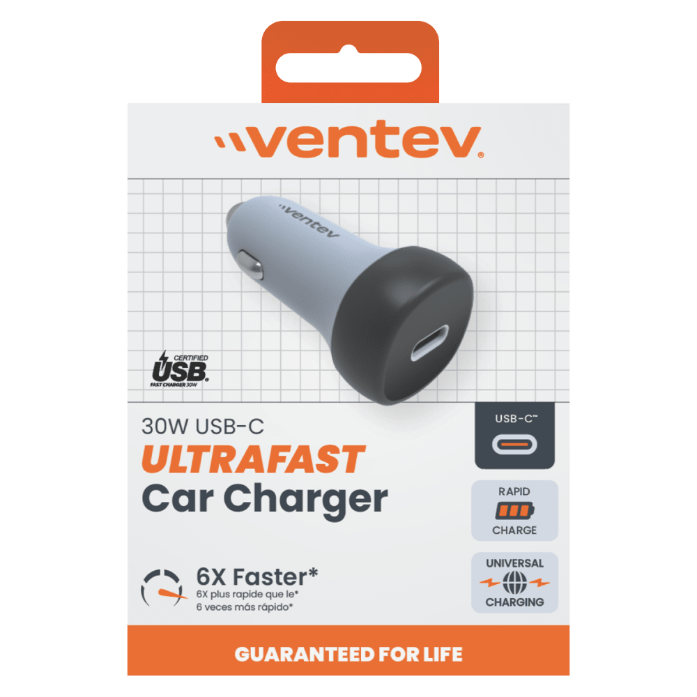 Ventev Ventev - 30W USB C PPS Car Charger - Dark Gray - Box