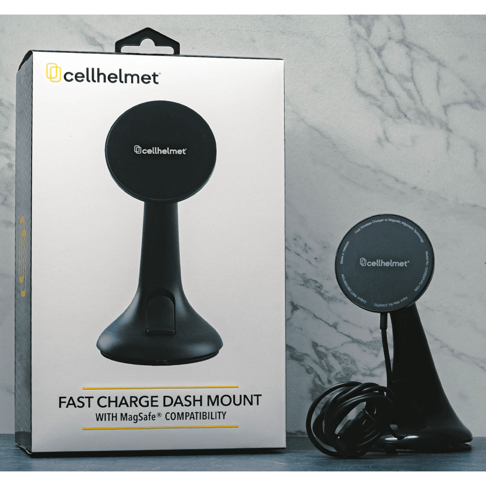 Cellhelmet Car Dash Mount with Fast Wireless Charging Pad 15W