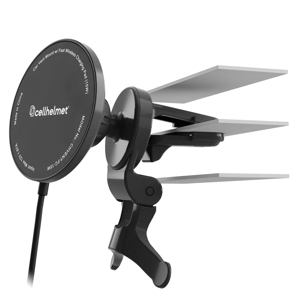 Cellhelmet Car Vent Mount with Fast Wireless Charging Pad 15W