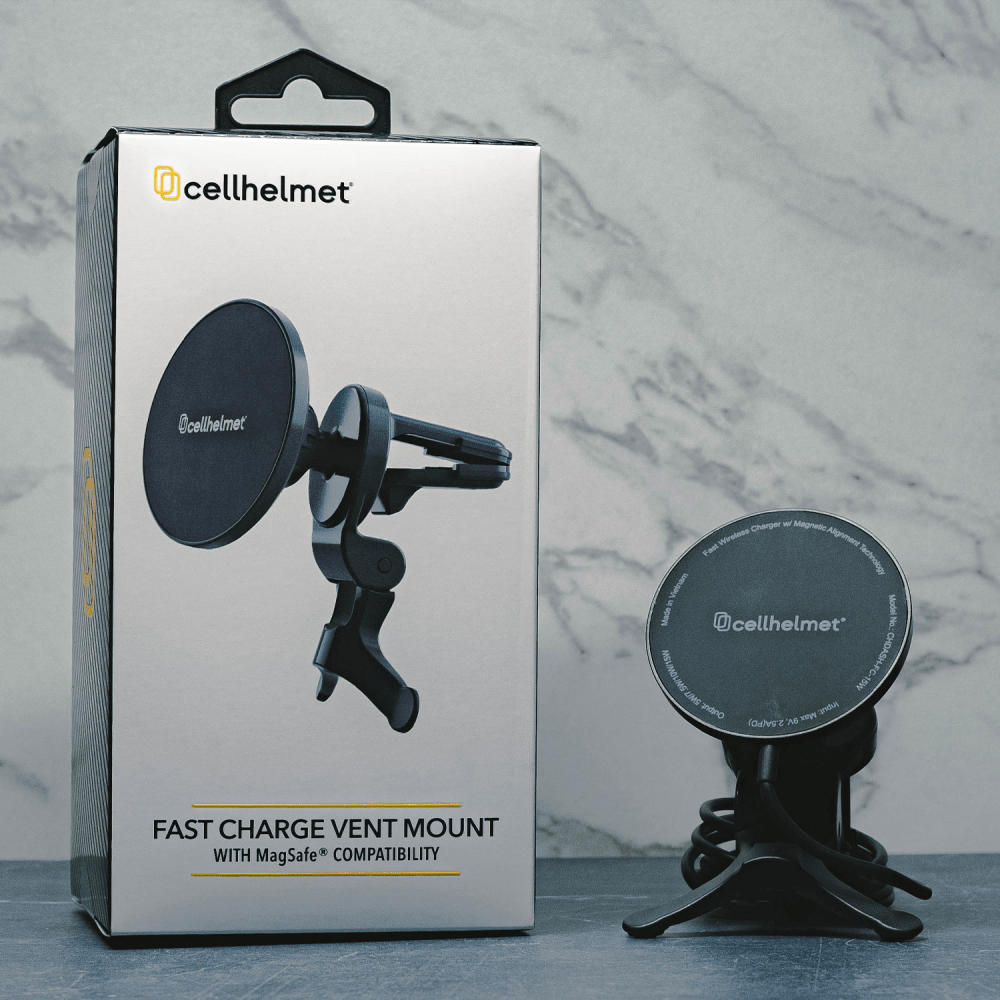 Cellhelmet Car Vent Mount with Fast Wireless Charging Pad 15W