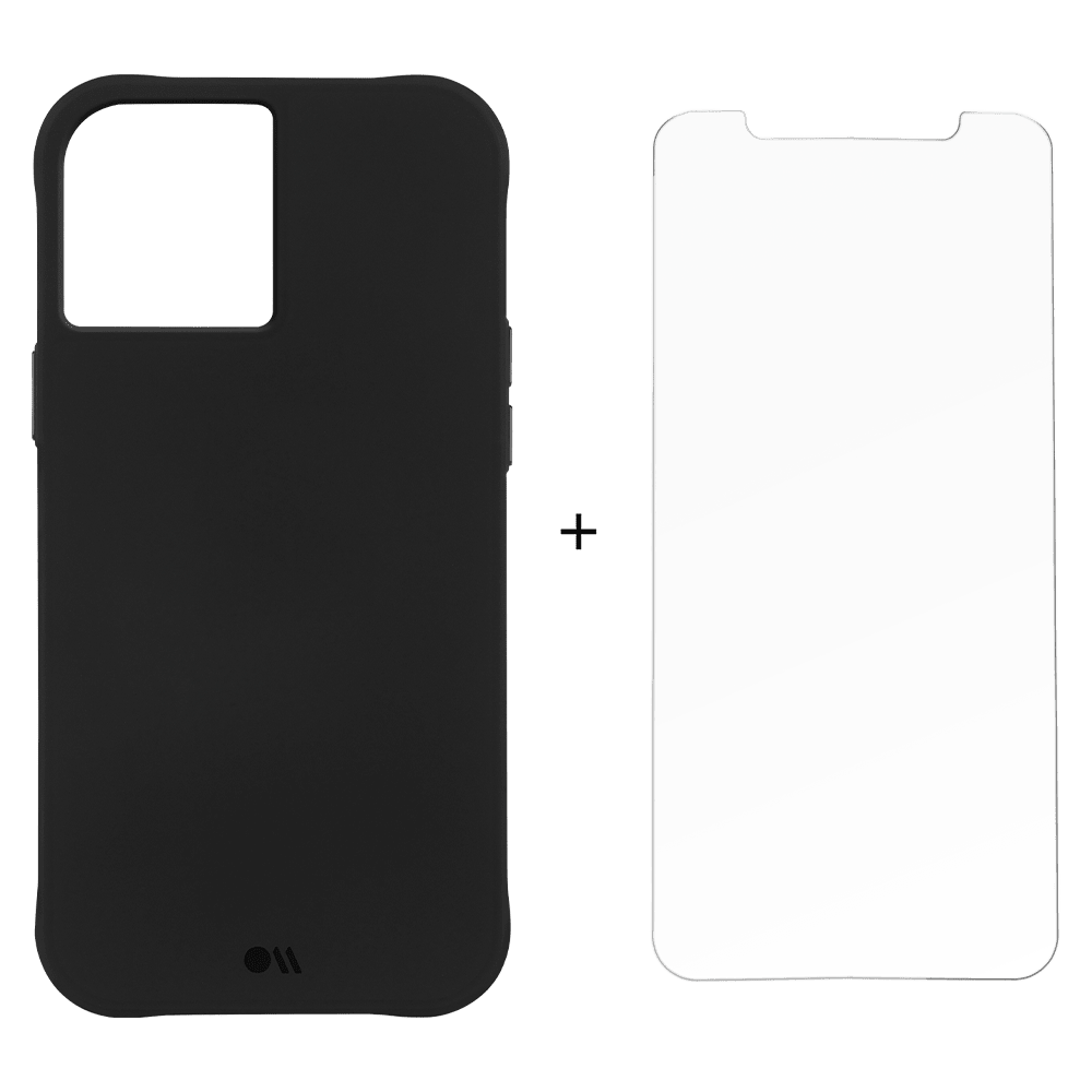 Case-Mate Protection Pack Tough Case and Glass Screen Protector for Apple iPhone 12 / 12 Pro
