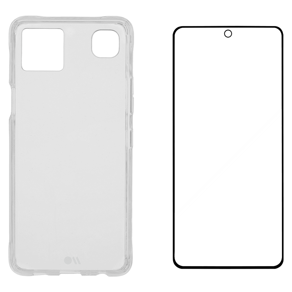 Case-Mate Protection Pack Tough Case and Glass Screen Protector for LG Ace Clear