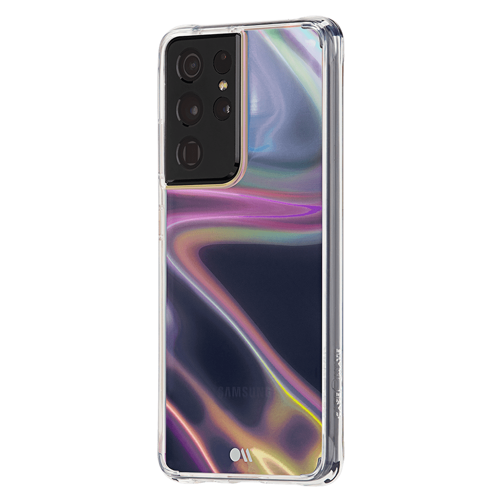 Case-Mate Soap Bubble Case with MicroPel for Samsung Galaxy S21 Ultra 5G Iridescent