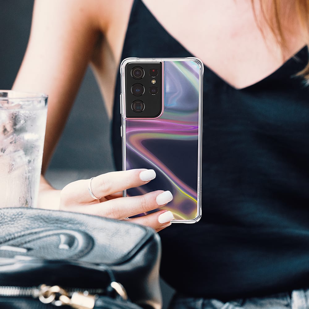 Case-Mate Soap Bubble Case with MicroPel for Samsung Galaxy S21 Ultra 5G Iridescent