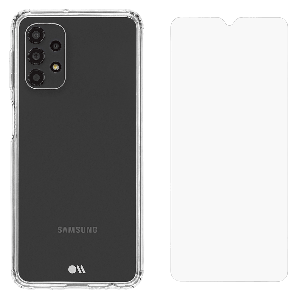 Case-Mate Protection Pack Tough Case and Glass Screen Protector for Samsung Galaxy A32 5G Clear