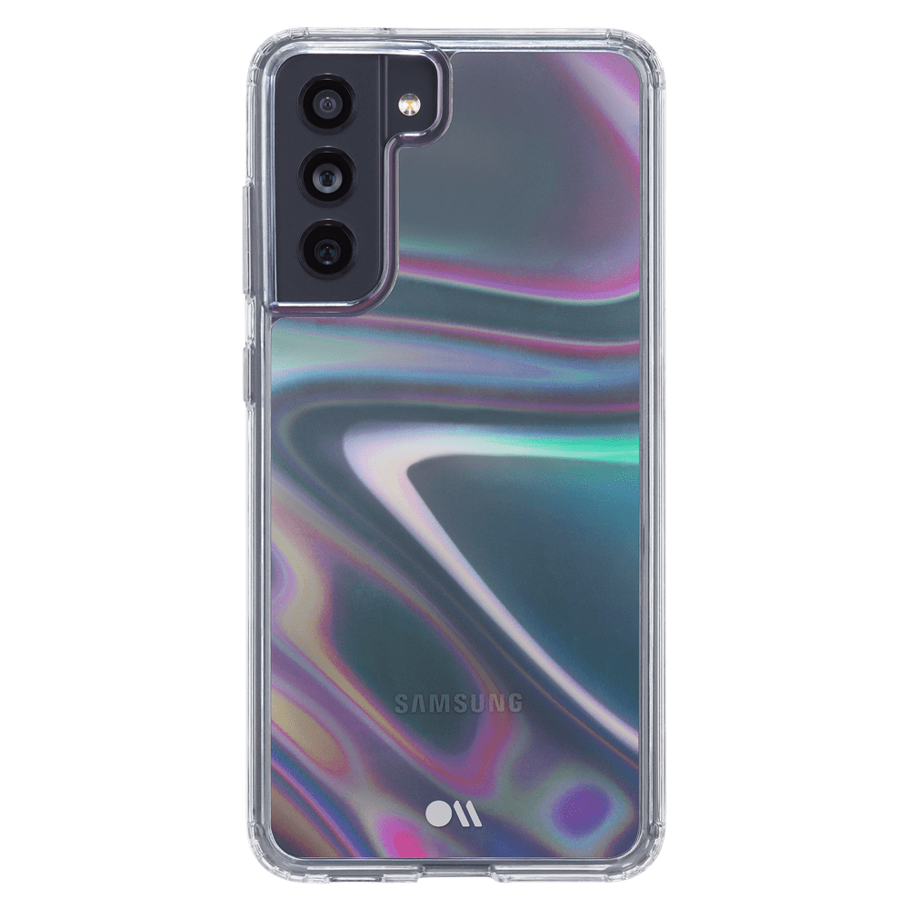 Case-Mate Soap Bubble Case with MicroPel for Samsung Galaxy S21 FE 5G Iridescent