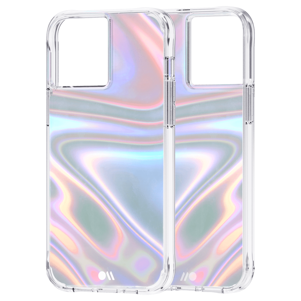 Case-Mate Soap Bubble Case with MicroPel for Apple iPhone 13 Pro Max / 12 Pro Max Iridescent