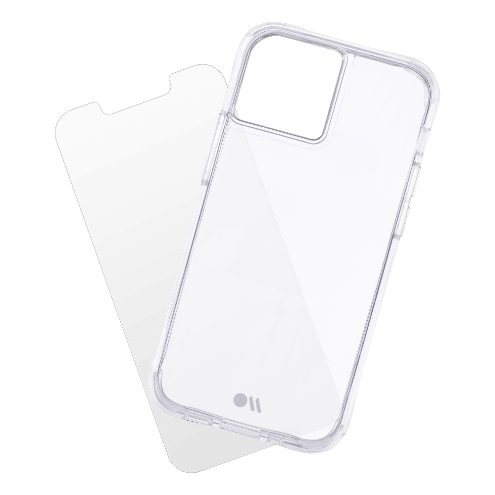 Case-Mate Protection Pack Tough Case and Glass Screen Protector for Apple iPhone 13 mini / 12 mini Clear