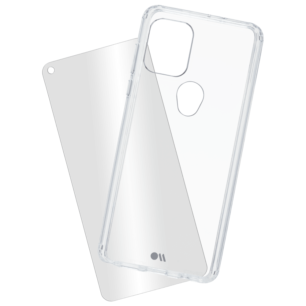 Case-Mate Protection Pack Tough Case and Glass Screen Protector for Motorola Moto G Stylus 5G (2021) Clear