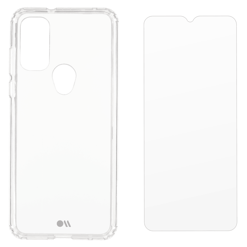 Case-Mate Protection Pack Tough Case and Glass Screen Protector for Motorola Moto G Pure