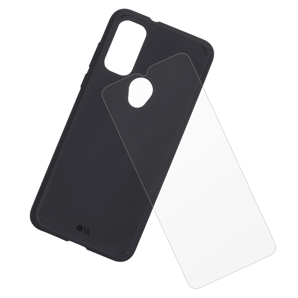 Case-Mate Protection Pack Tough Case and Glass Screen Protector for Motorola Moto G Pure
