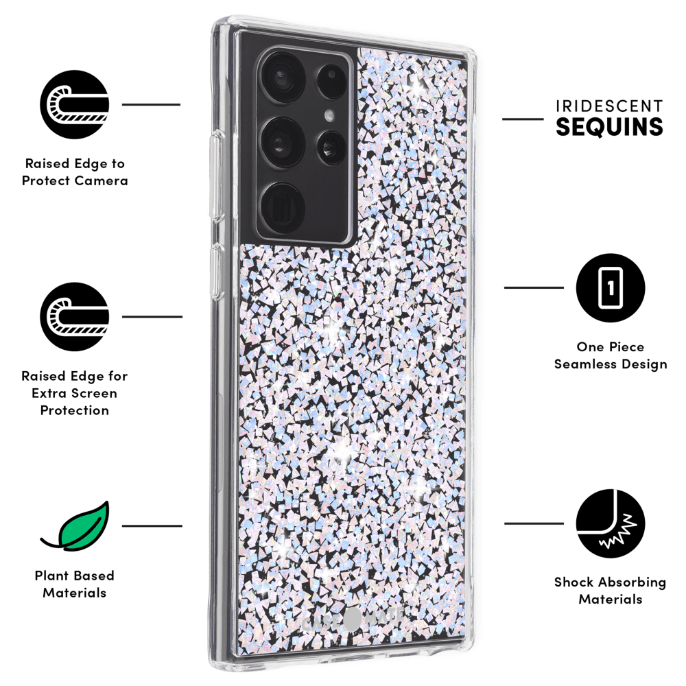 Case-Mate Twinkle Case with MicroPel for Samsung Galaxy S22 Ultra