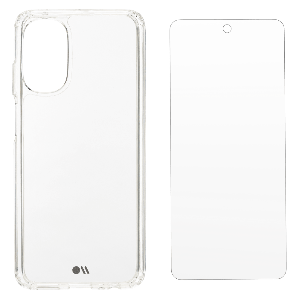 Case-Mate Protection Pack Tough Case and Glass Screen Protector for Motorola Moto G 5G (2022)