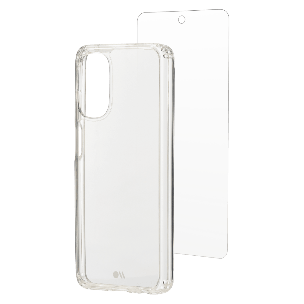 Case-Mate Protection Pack Tough Case and Glass Screen Protector for Motorola Moto G 5G (2022)