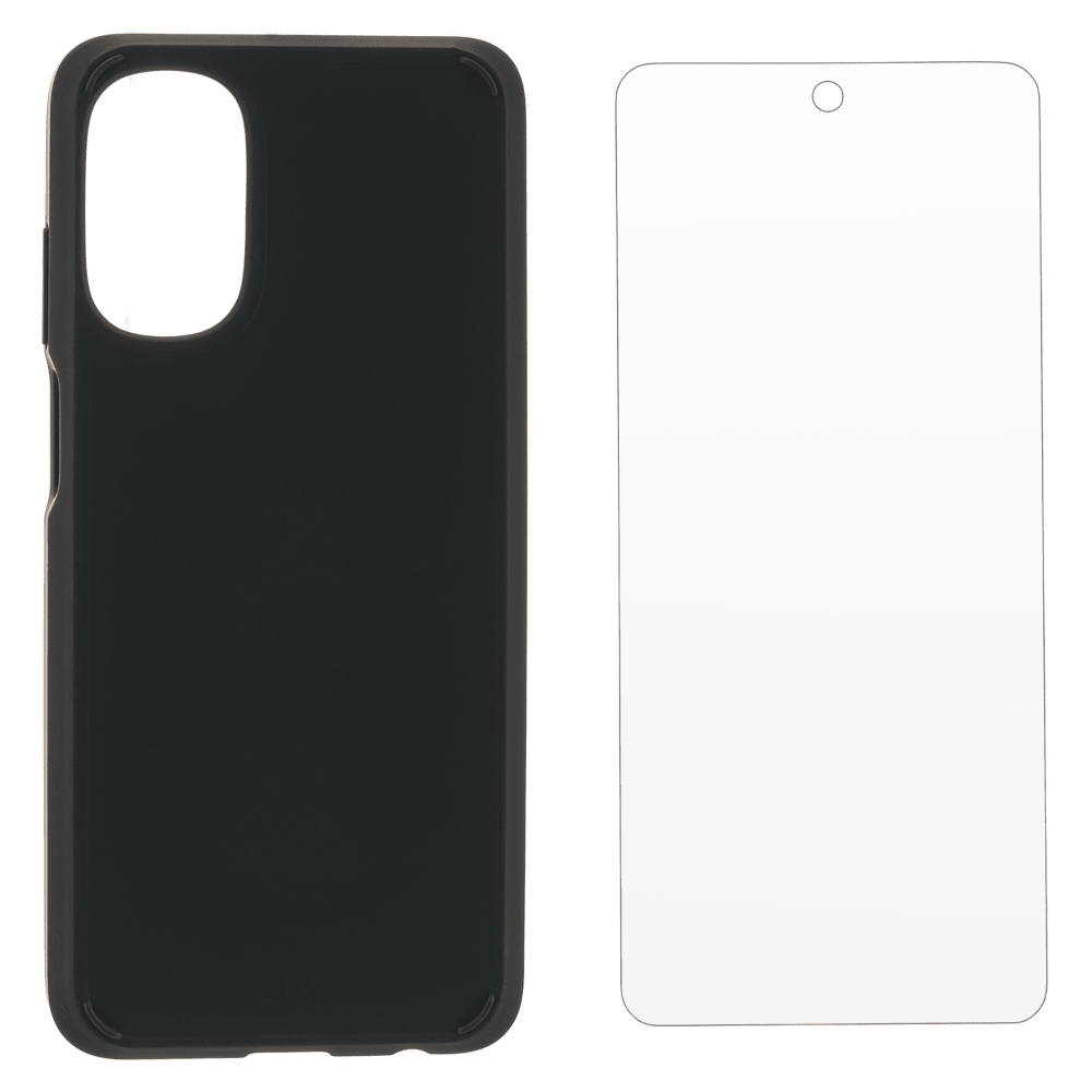 Case-Mate Protection Pack Tough Case and Glass Screen Protector for Motorola Moto G 5G (2022)