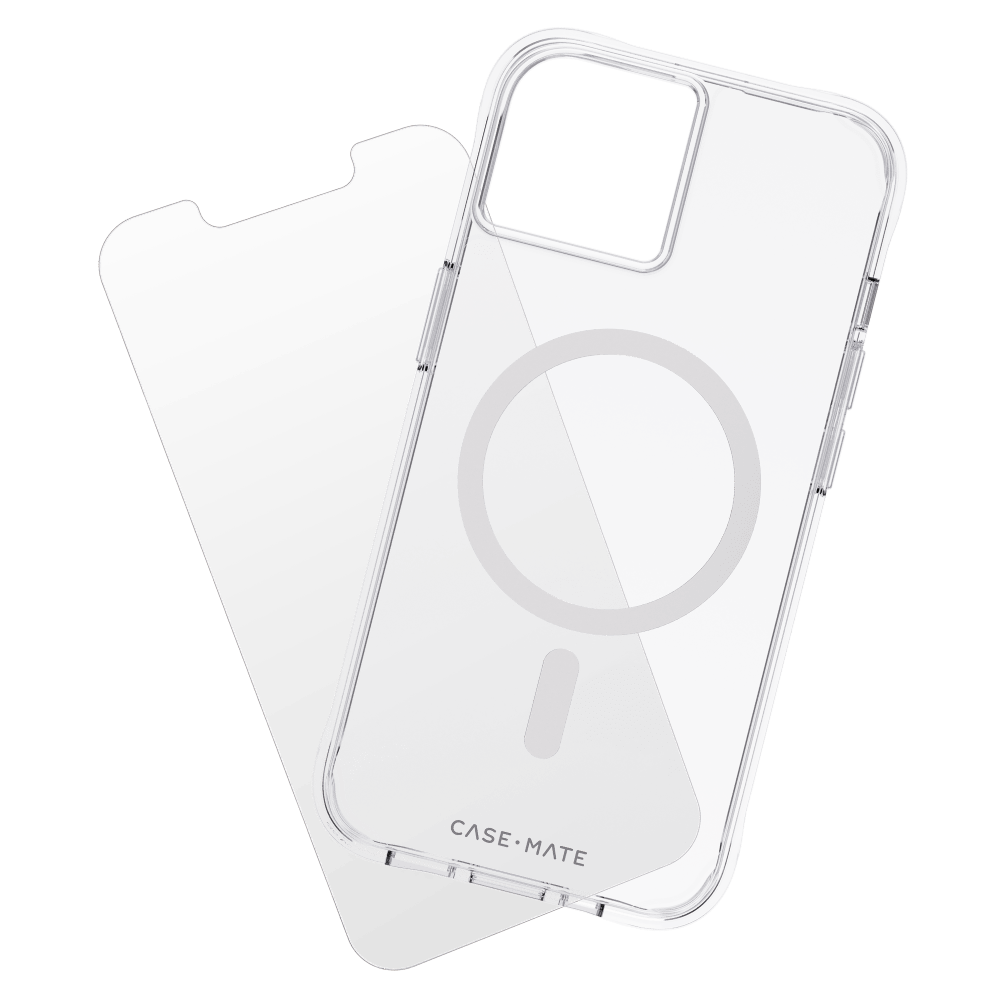 Case-Mate Protection Pack MagSafe Case and Glass Screen Protector for Apple iPhone 14 / 13