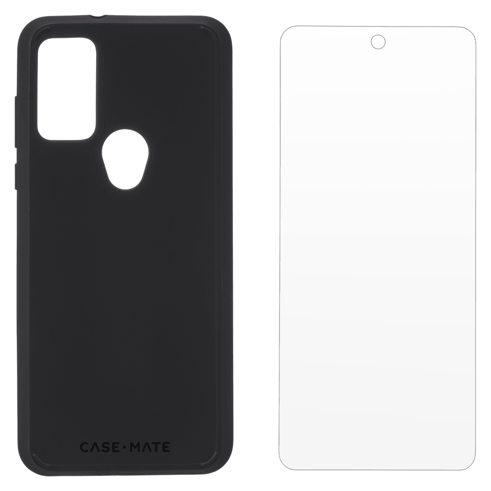 Case-Mate Protection Pack Tough Case and Glass Screen Protector for Motorola Moto G Play (2023)