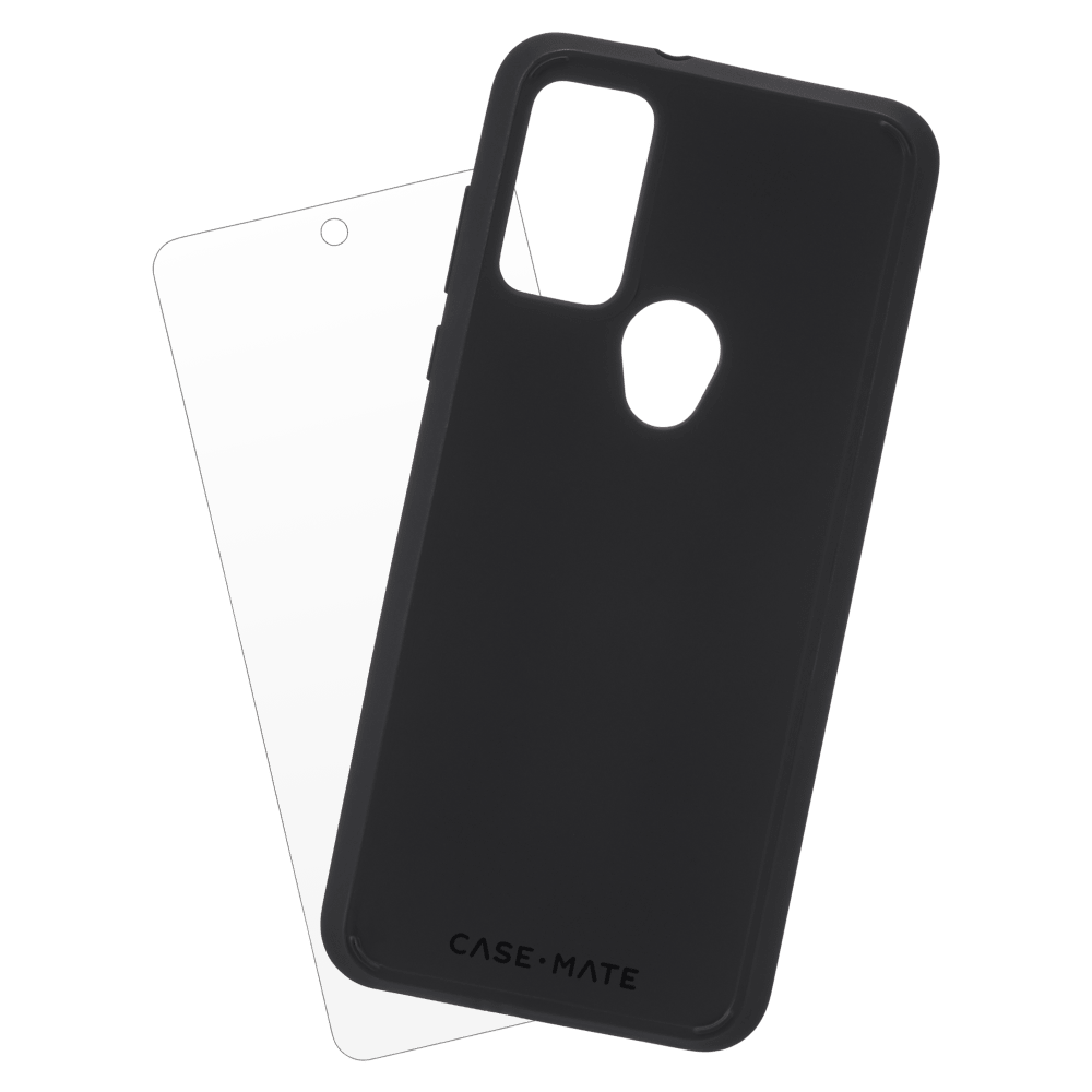Case-Mate Protection Pack Tough Case and Glass Screen Protector for Motorola Moto G Play (2023)