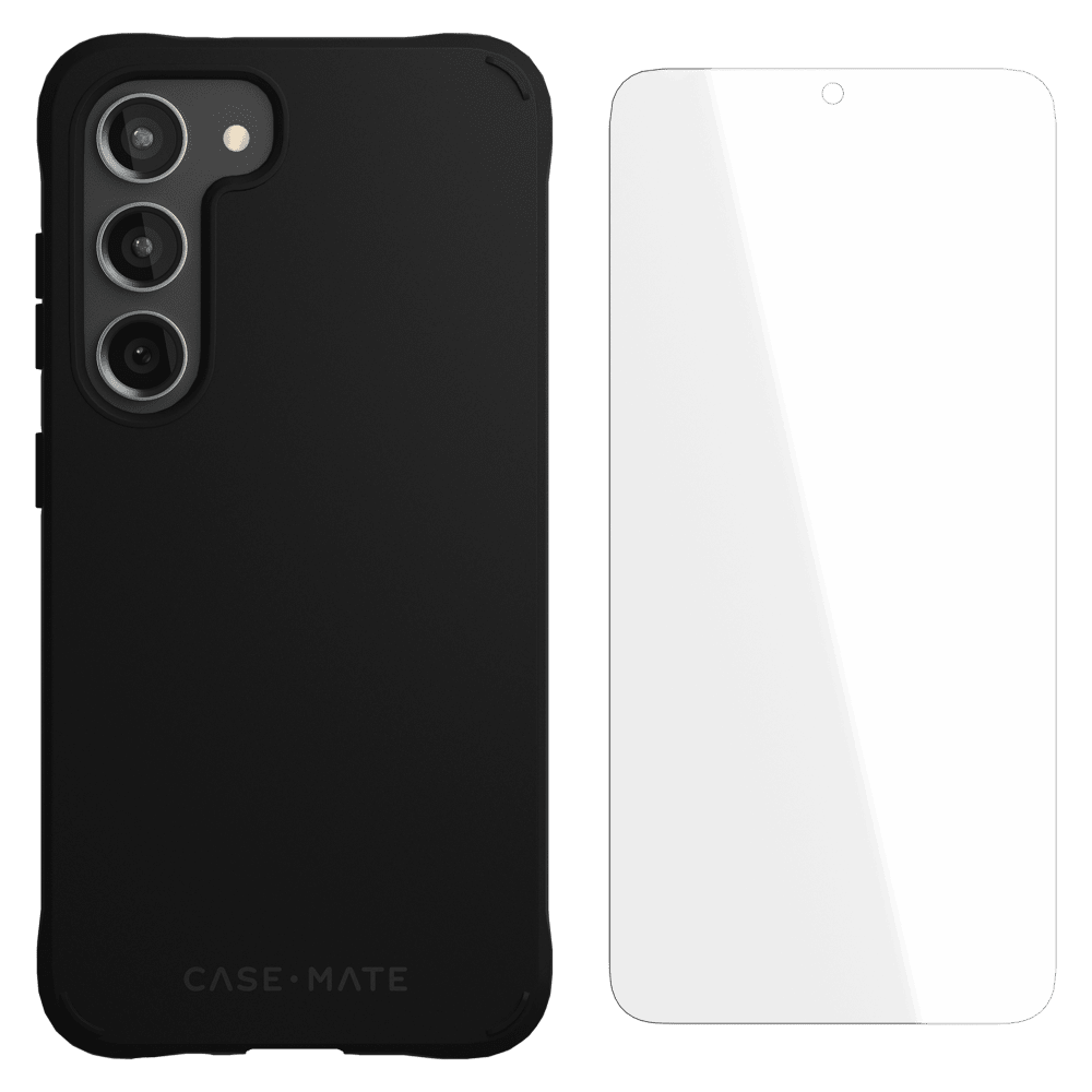 Case-Mate Protection Pack Tough Case and Glass Screen Protector for Samsung Galaxy S23