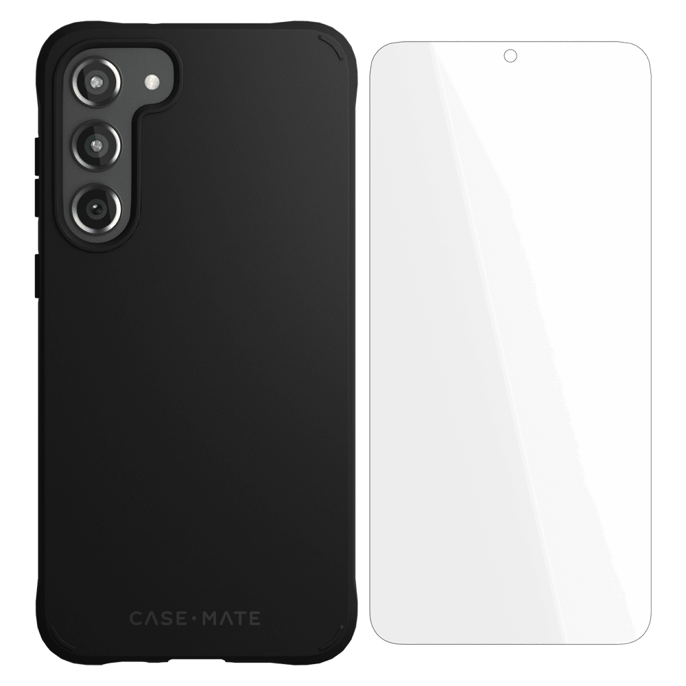 Case-Mate Protection Pack Tough Case and Glass Screen Protector for Samsung Galaxy S23 Plus