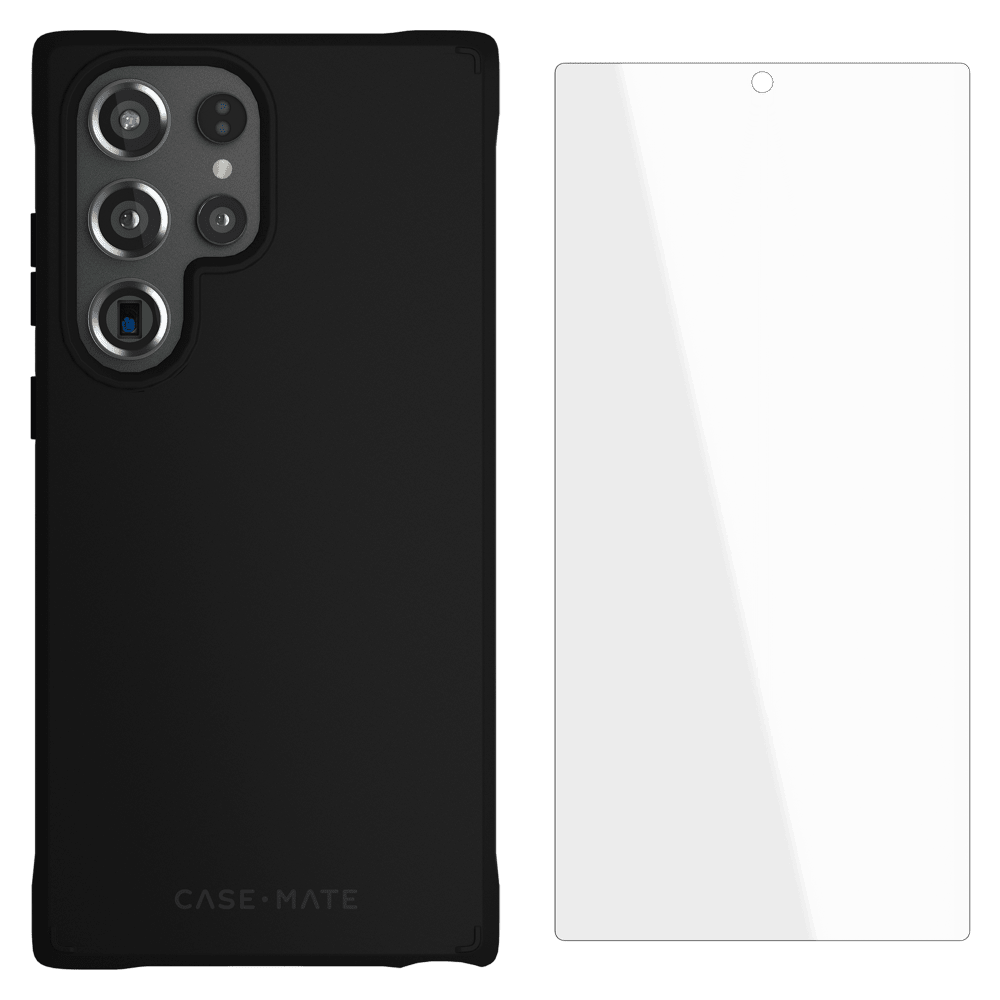 Case-Mate Protection Pack Tough Case and Glass Screen Protector for Samsung Galaxy S23 Ultra