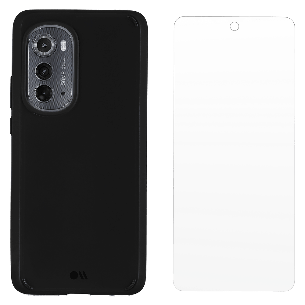 Protection Pack Tough Case and Glass Screen Protector for Motorola Moto Edge (2022)