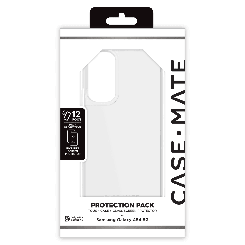Case-Mate Protection Pack Tough Case and Glass Screen Protector for Samsung Galaxy A54 5G