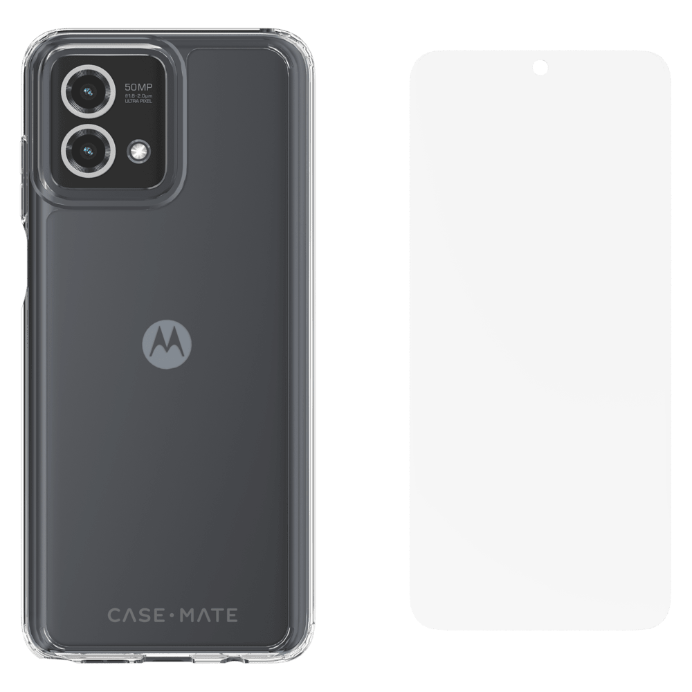 Case-Mate Protection Pack Tough Case and Glass Screen Protector for Motorola Moto G Stylus 5G (2023)