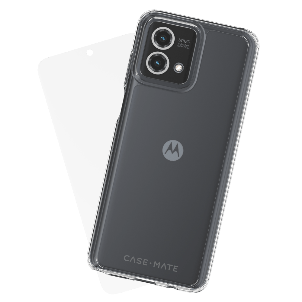 Case-Mate Protection Pack Tough Case and Glass Screen Protector for Motorola Moto G Stylus 5G (2023)