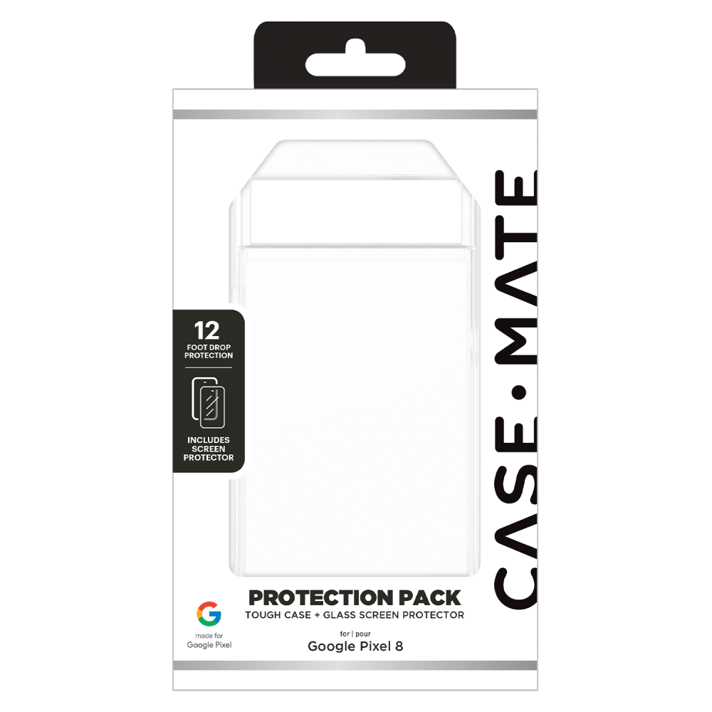 Case-Mate Protection Pack Tough Case and Glass Screen Protector for Google Pixel 8