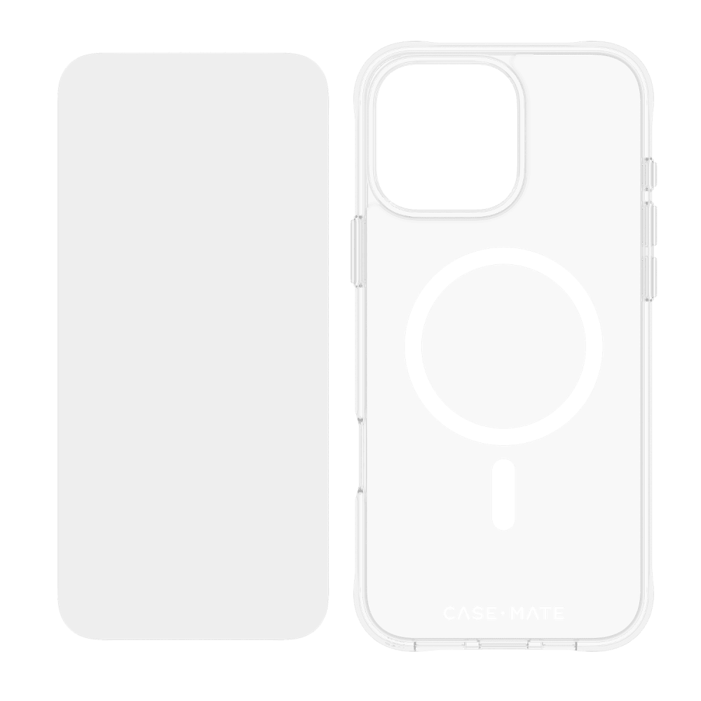 Case-Mate Protection Pack Tough Case and Glass Screen Protector for Apple iPhone 16 Pro Max