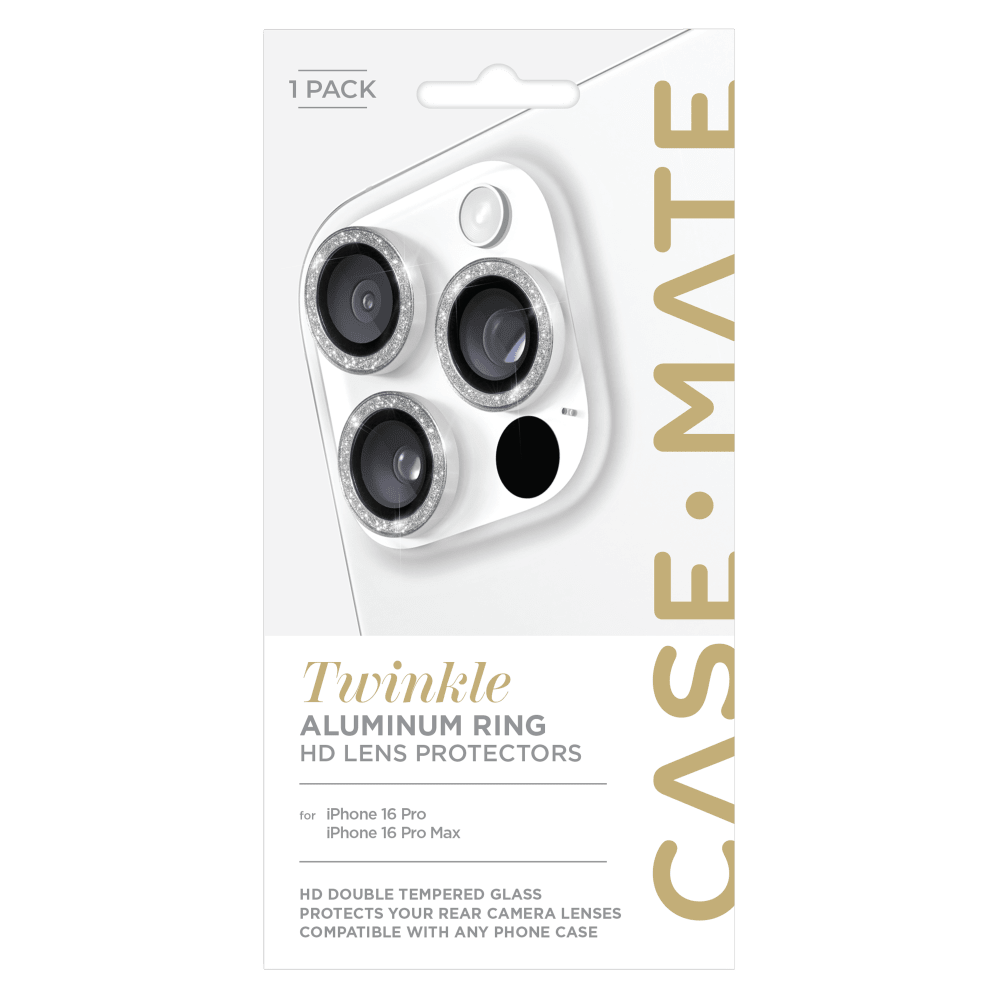 Case-Mate Aluminum Ring Camera Lens Glass Protector for Apple iPhone 16 Pro / iPhone 16 Pro Max