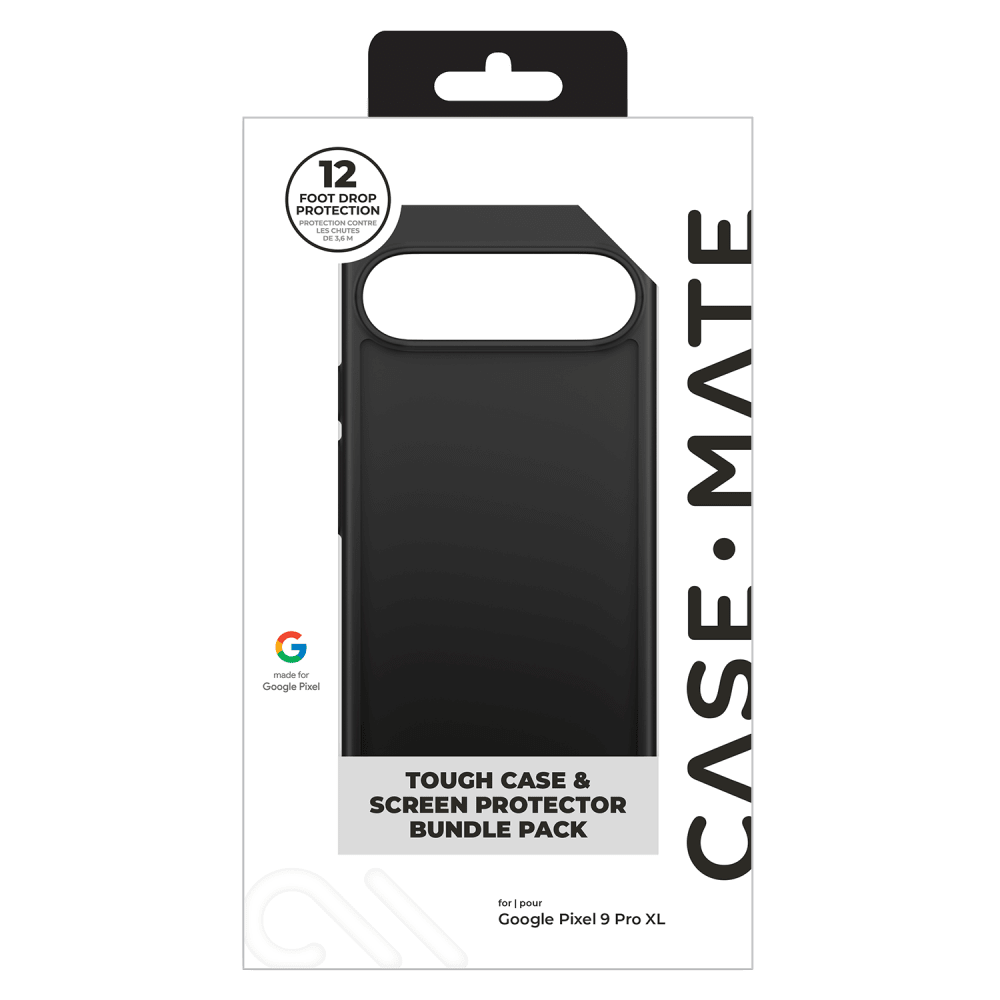 Case-Mate Protection Pack Tough Case and Glass Screen Protector for Google Pixel 9 Pro XL