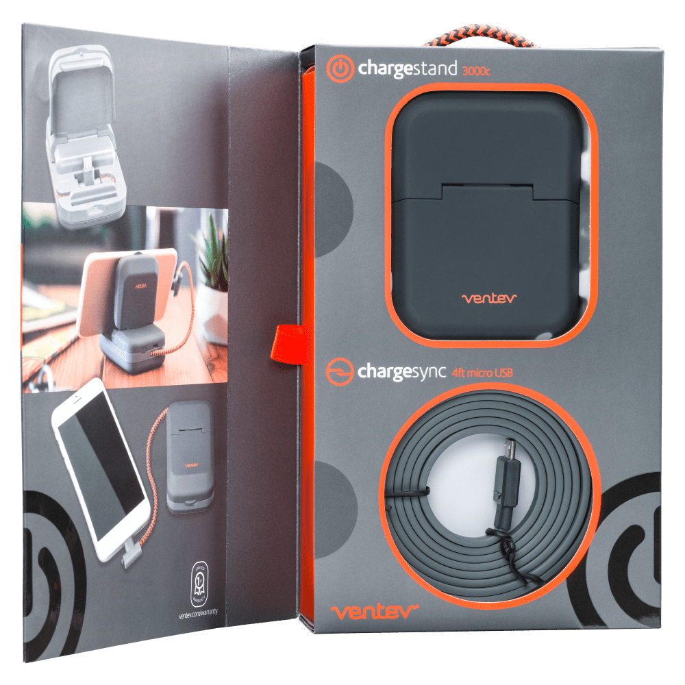 Ventev chargestand 3000c Backup Battery / Dock for Micro USB Devices