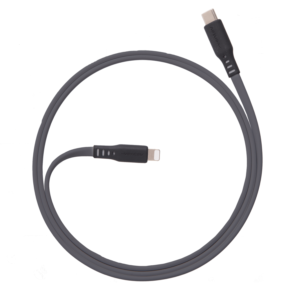 Ventev Chargesync Flat USB C to Apple Lightning Cable 3ft
