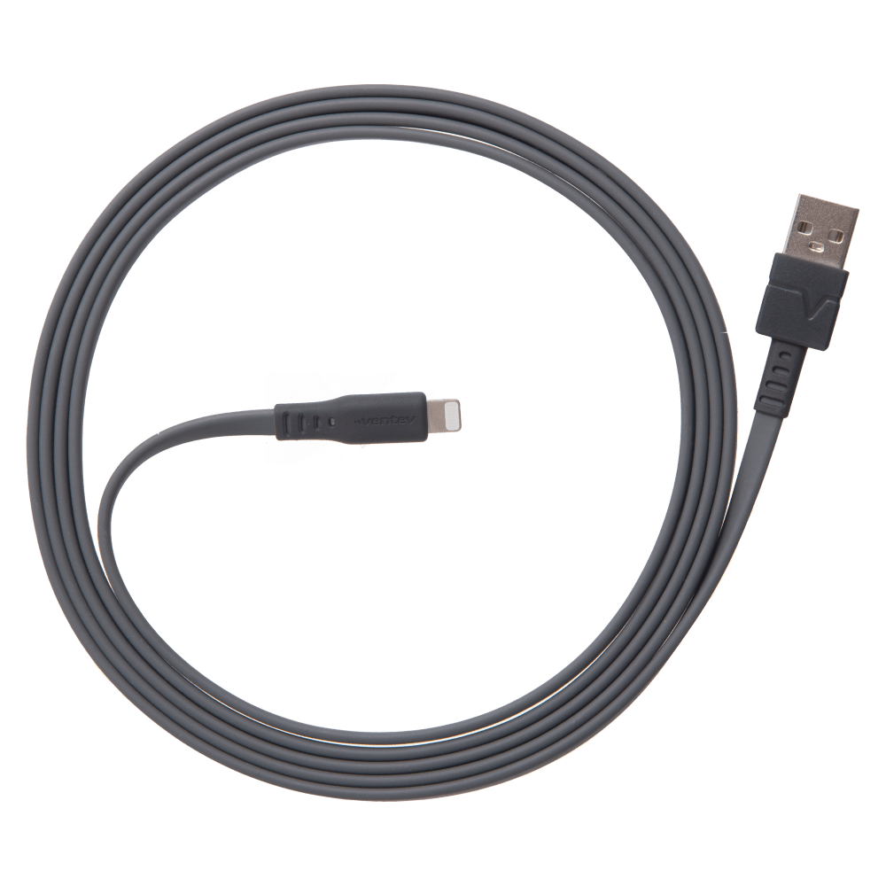 Ventev Chargesync Flat USB A to Apple Lightning Cable 6ft