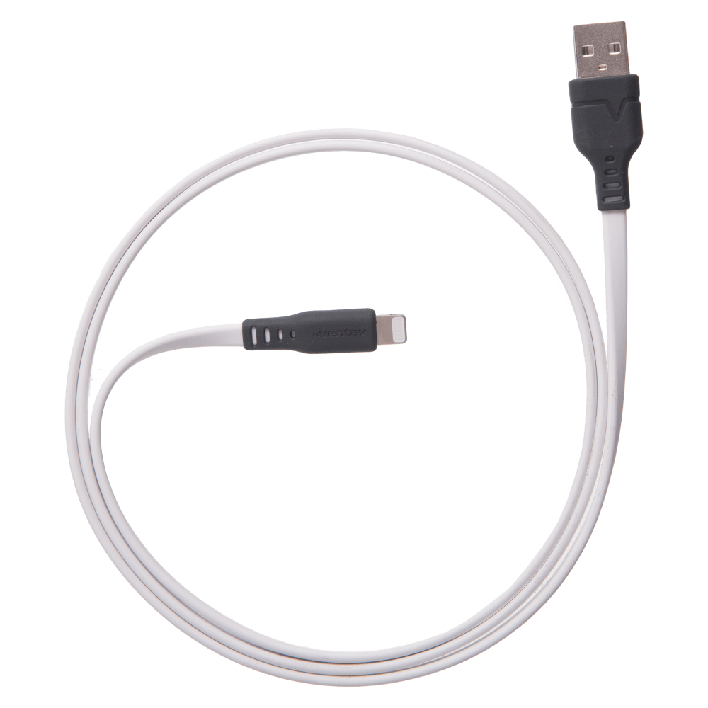 Ventev Chargesync Flat USB A to Apple Lightning Cable 6ft