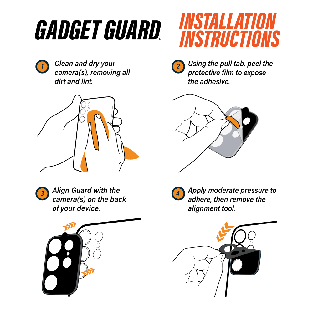 Gadget Guard Camera Lens Protector for Samsung Galaxy S23 Ultra Black
