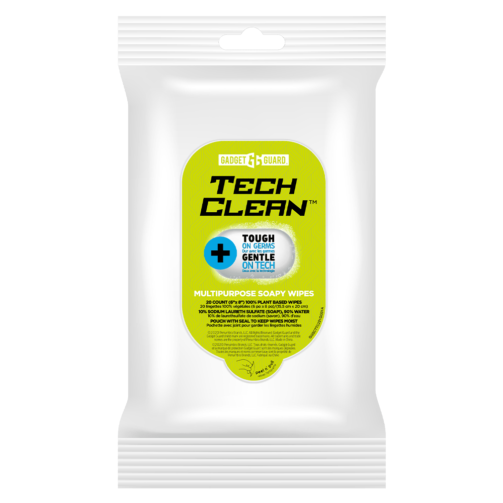 Gadget Guard TechClean Soapy Wipes 20 Pack