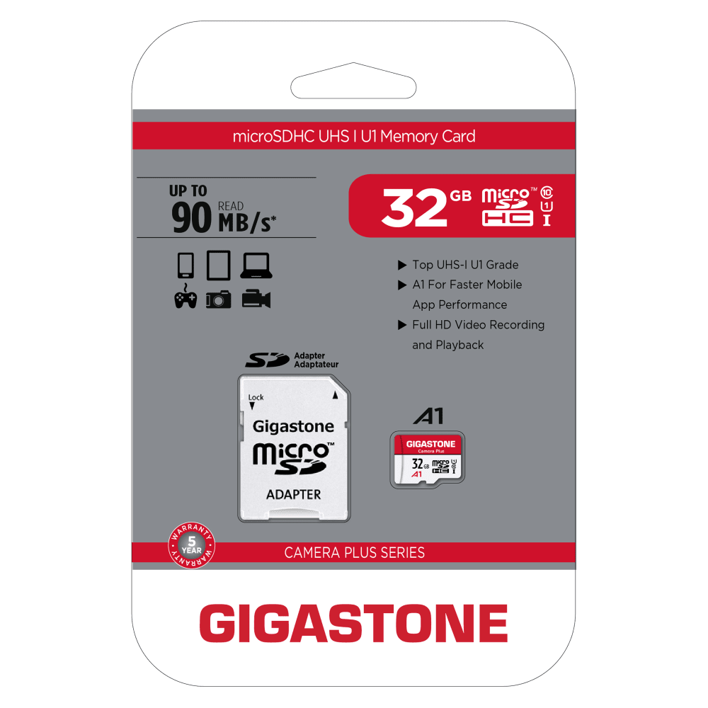 Gigastone MicroSDHC Memory Card 32GB