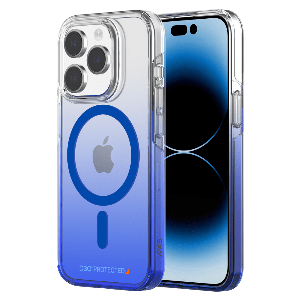 AXS Crystal Shield D3O MagSafe Case for Apple iPhone 15 Pro Blue