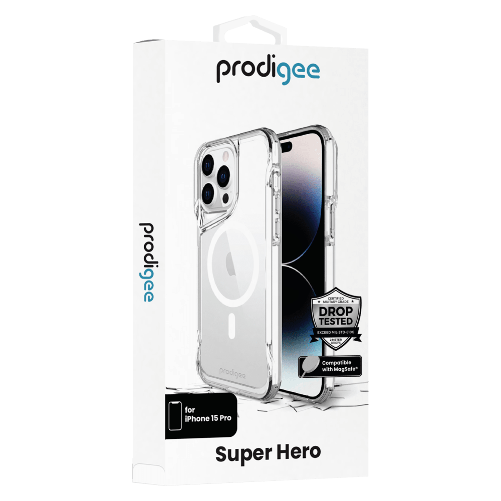 prodigee Hero Case for Apple iPhone 15 Pro Max Clear