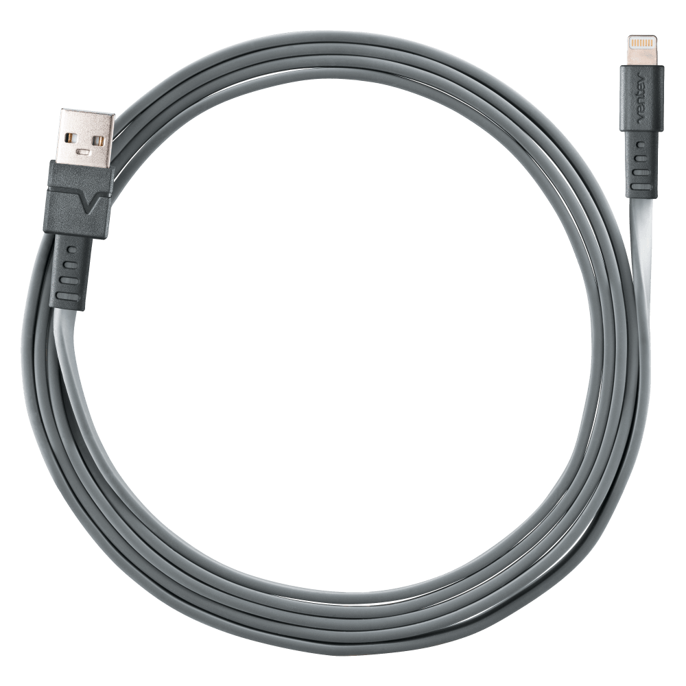 Ventev chargesync USB A to Apple Lightning Cable 6ft Gray