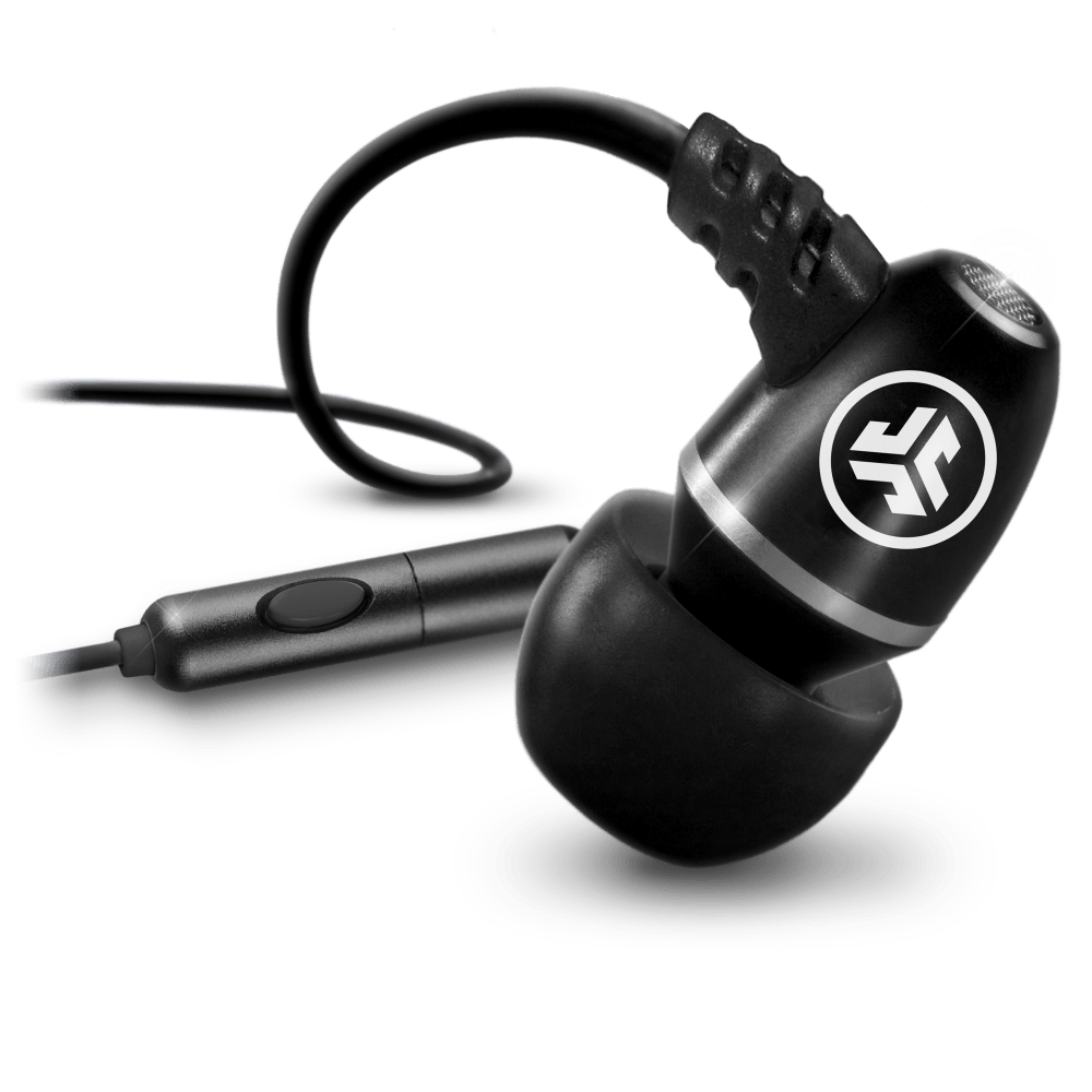 JLab Metal Wired In Ear Earbuds Black