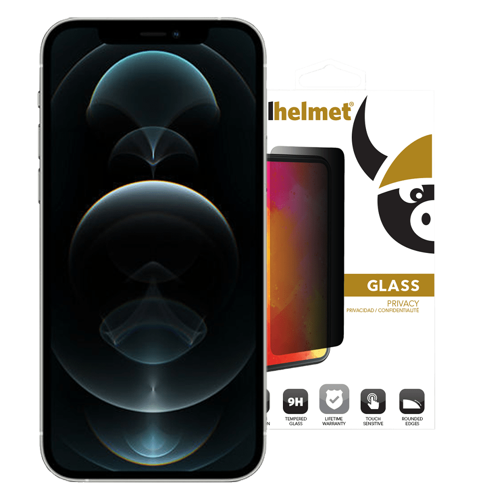 cellhelmet Privacy Tempered Glass Screen Protector for Apple iPhone 12 Pro Max Privacy