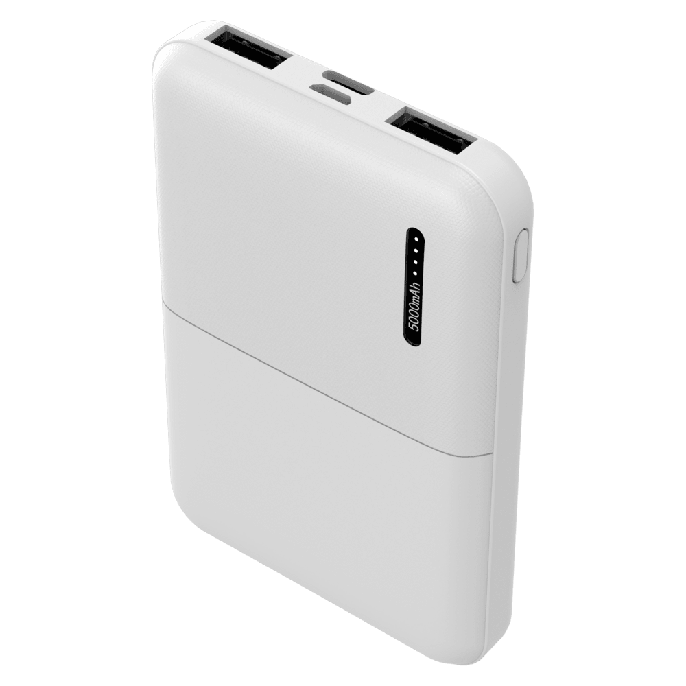 cellhelmet Dual Port Power Bank 5,000 mAh White