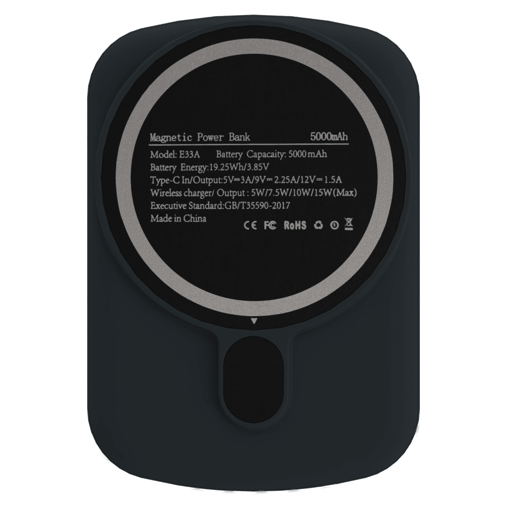 Cellhelmet Power Bank 5,000 mAh with 15W Wireless Charging and Magnetic Alignment