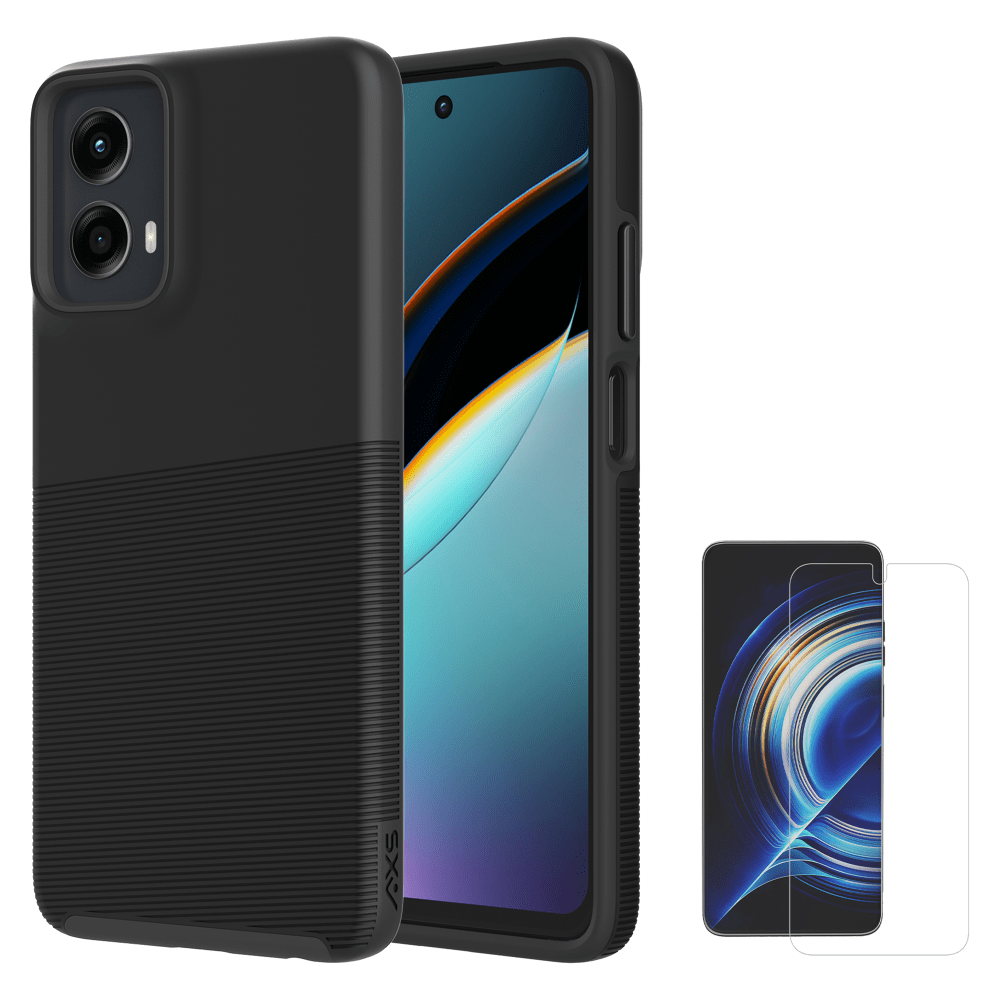 AXS PROTech Plus Case and ARMORGlass Screen Protector for Motorola Moto G 5G (2024)